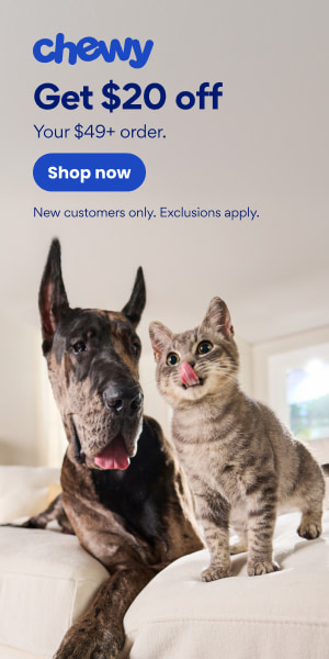 Get $20 off your first order at Chewy